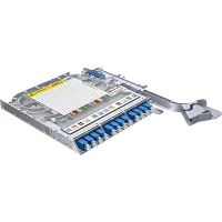 LISA fibertray, SM, 12x LC/PC duplex, 24x pigtails, TIA, heatshrink, Huber+Suhner