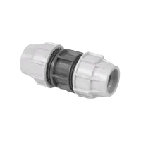 Koppeling, recht, 75-75mm, met stootrand, Plasson